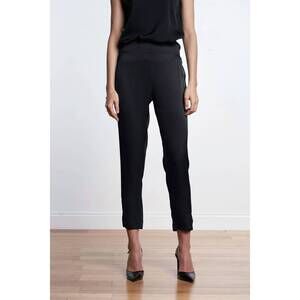 NEW NOUVELLE / SILK95FIVE havana cigarette pants in noir